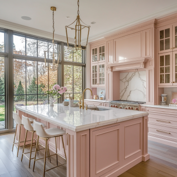 Pink Kitchen Cabinets